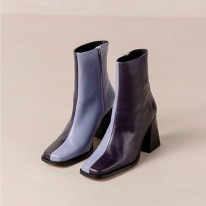 New ALOHAS South Bicolor - Purple and Lilac Leather Boots